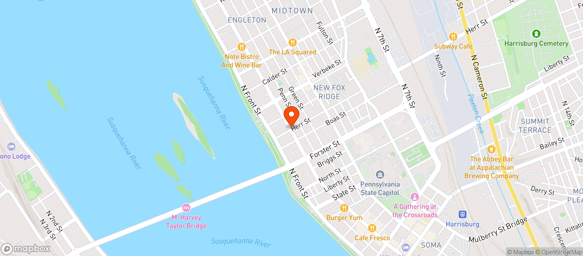 Map showing Mad Moose Tavern