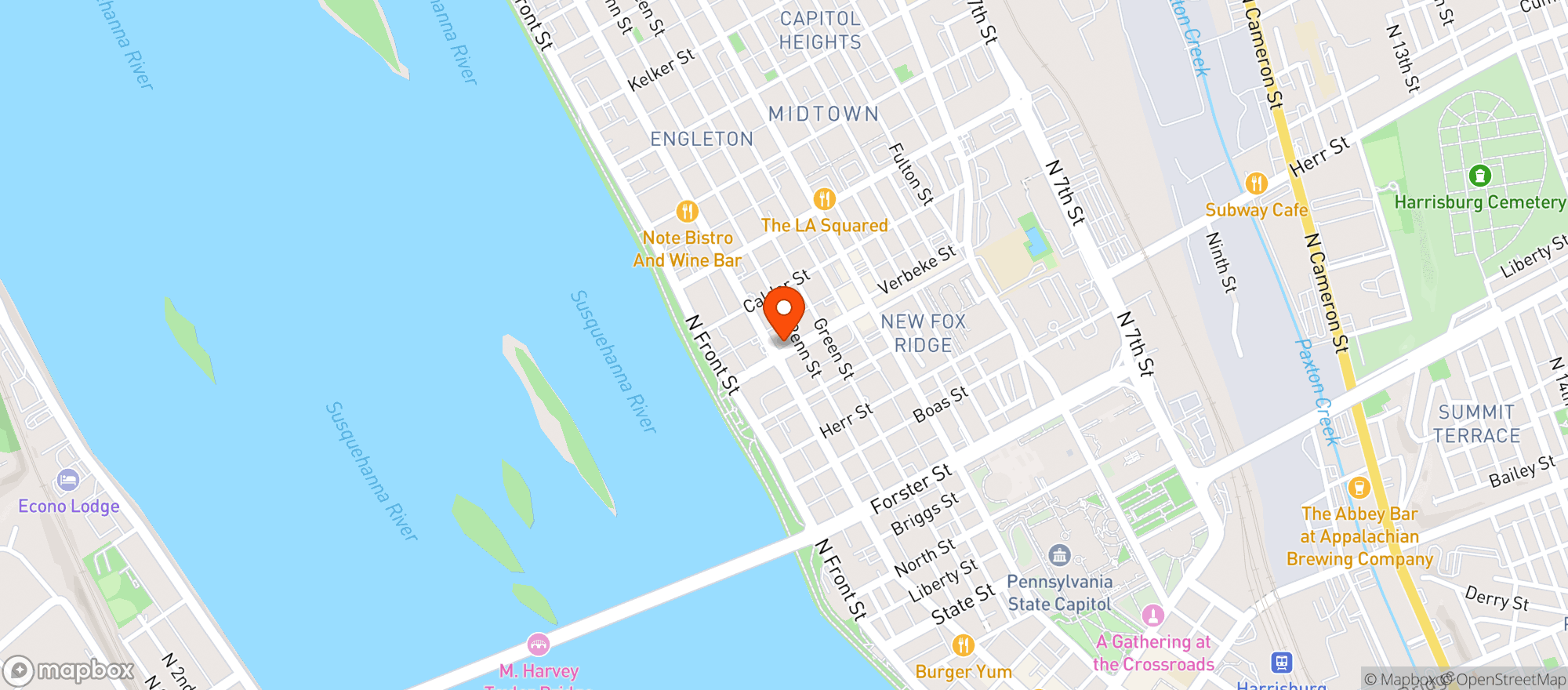 Map showing Stealeys Tavern