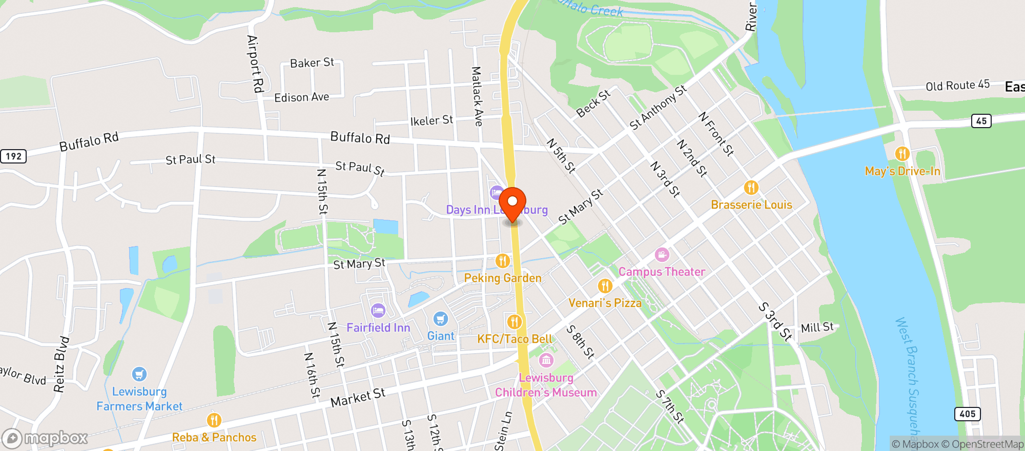 Map showing Beer Barn