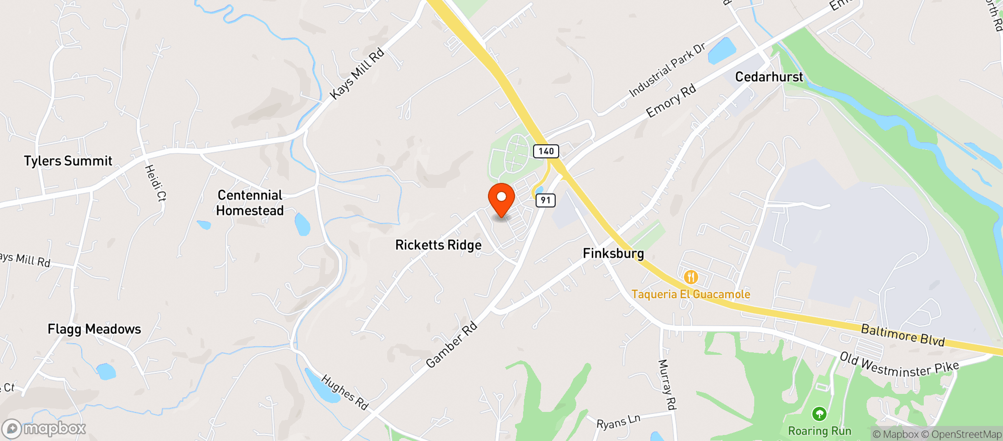 Map showing Finksburg Liquors