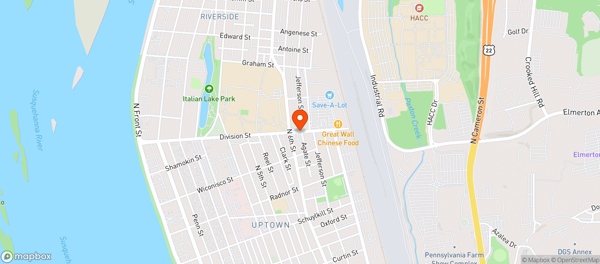 Map showing Beer King