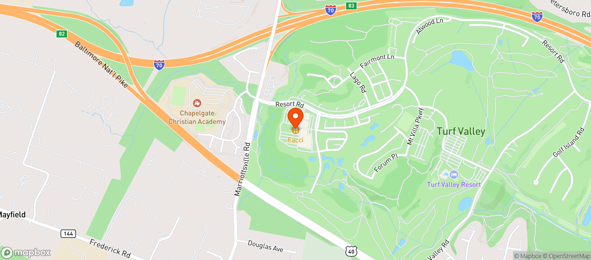 Map showing Facci Ristorante