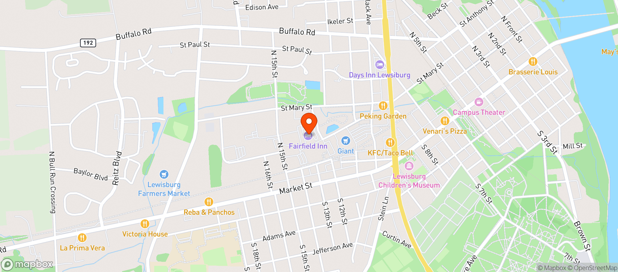 Map showing Fairfield Inn & Suites
