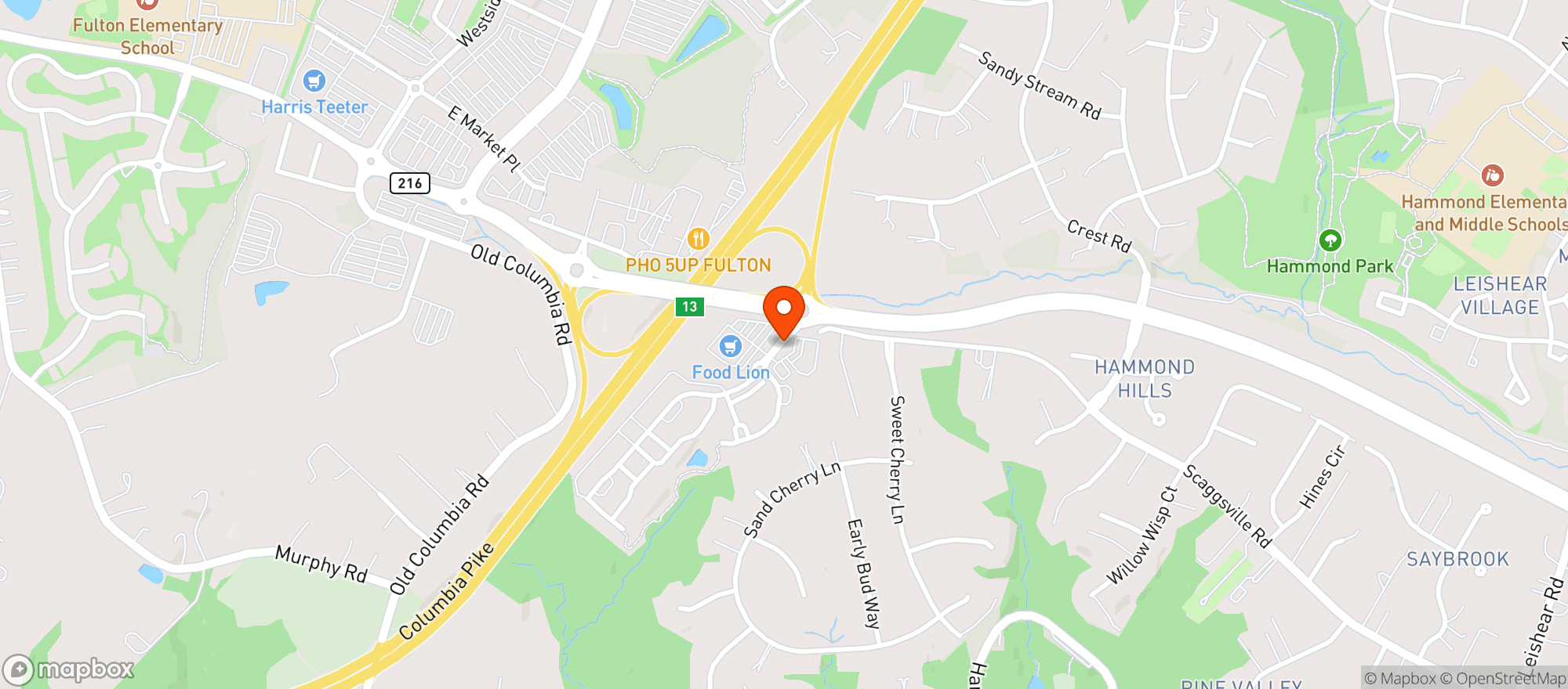 Map showing Roundabout Wine & Spirits