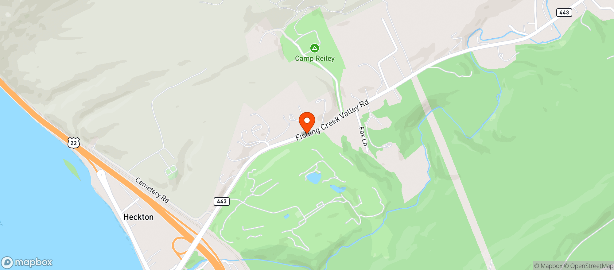 Map showing Country Club Of Harrisburg