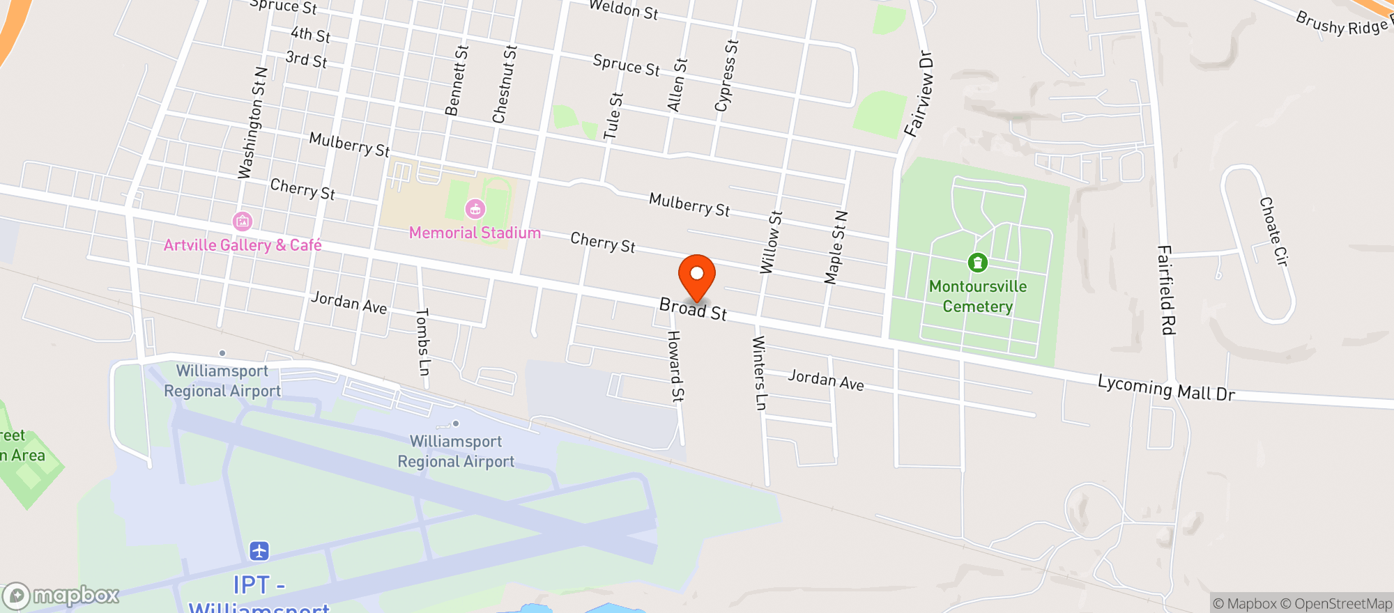 Map showing Montour Bev Co D490