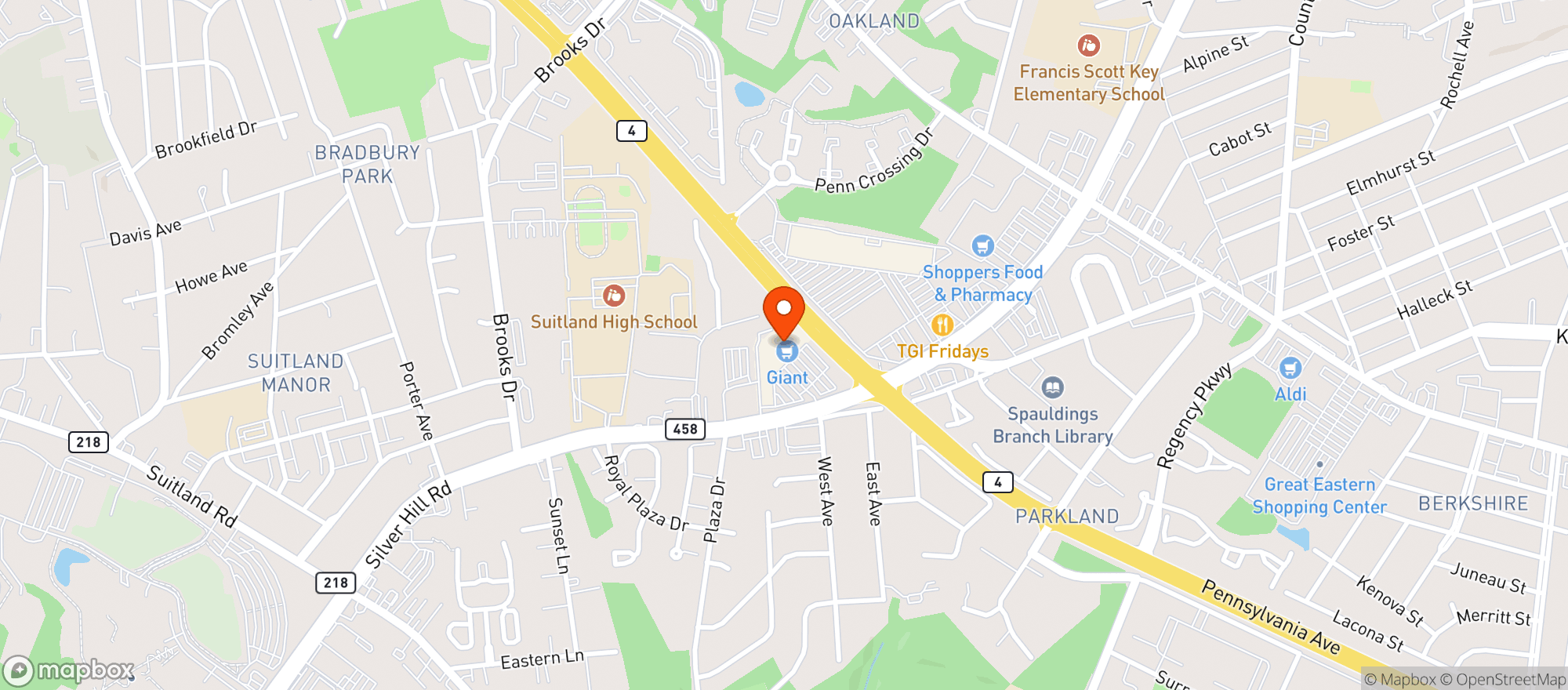 Map showing Giant