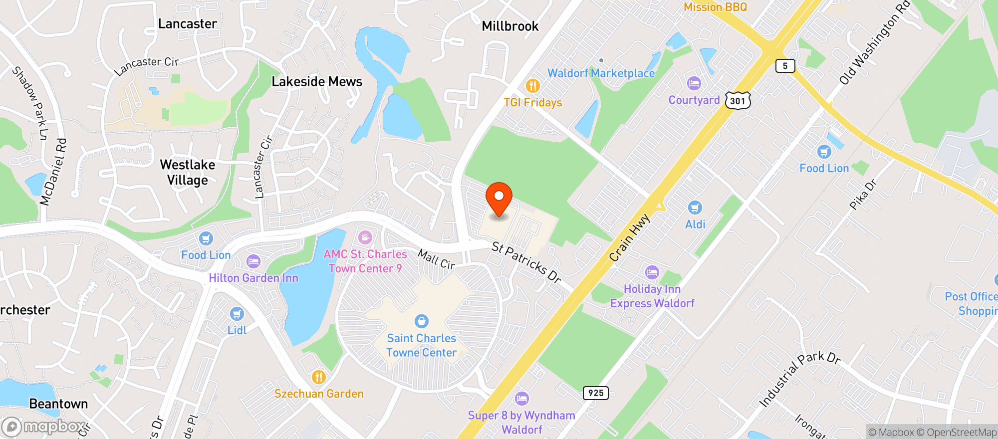 Map showing Target