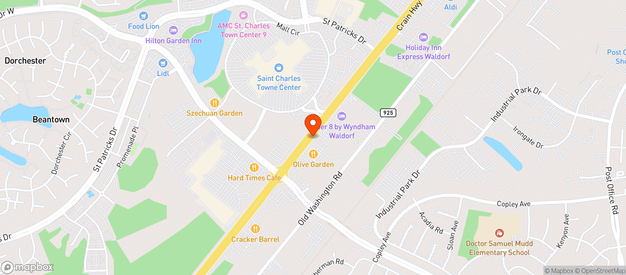 Map showing Fiesta Cancun Bar & Grill