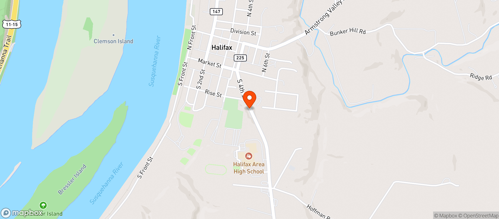Map showing Rise Street Beverage