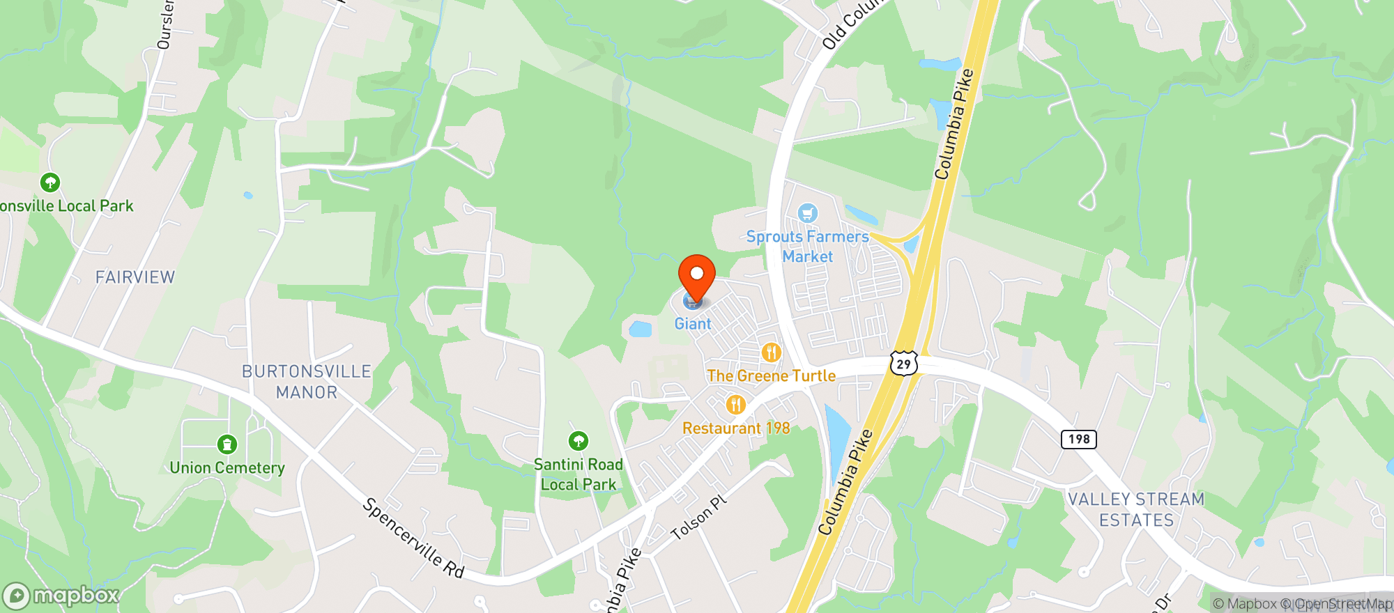 Map showing Giant