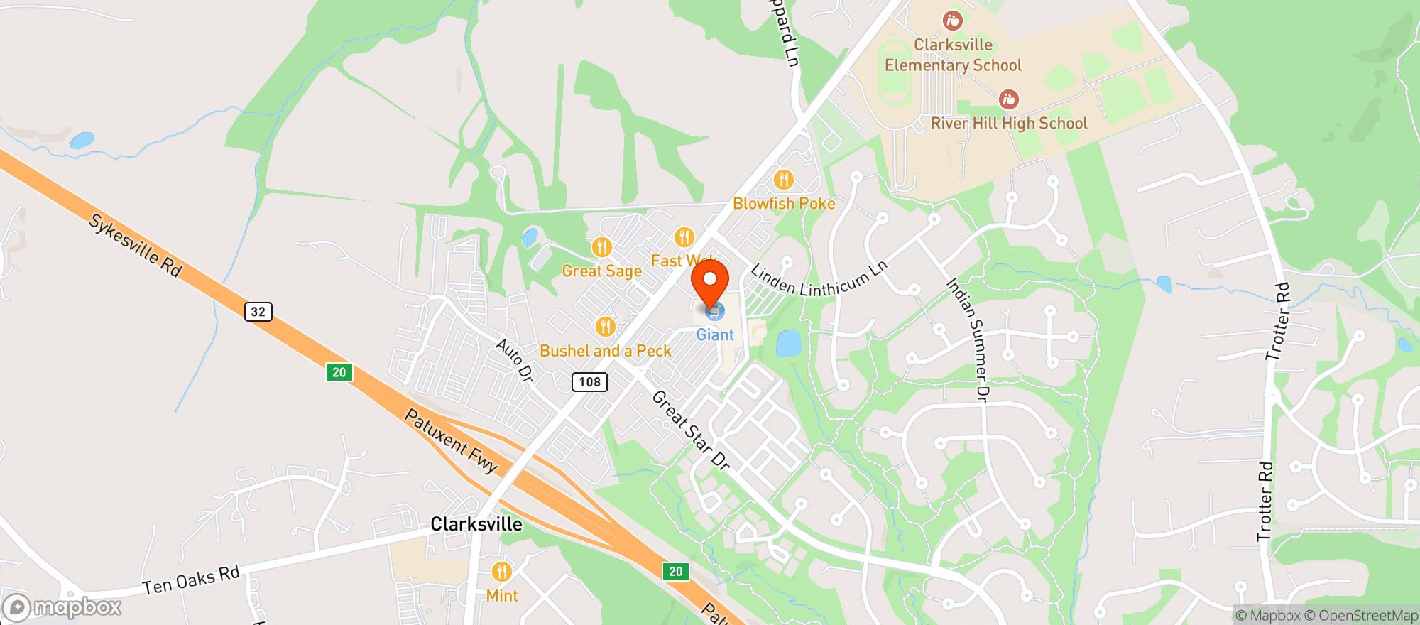 Map showing Giant
