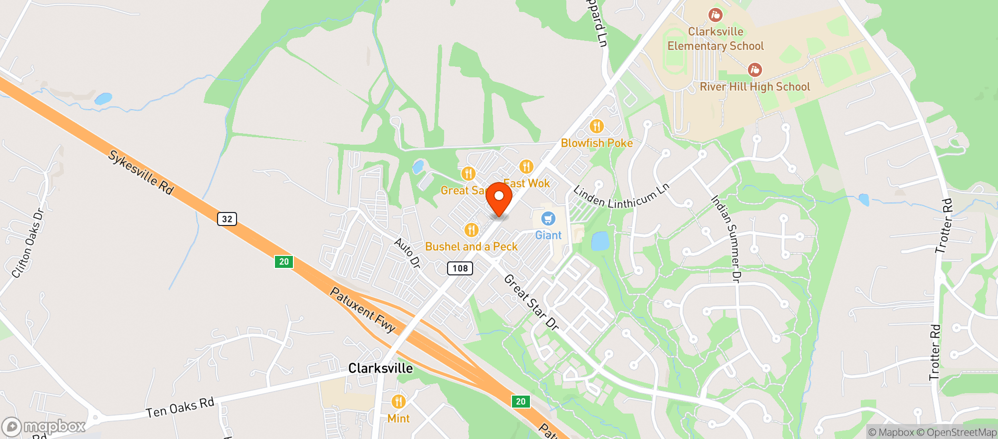 Map showing Bushel And A Peck Kitchen & Bar