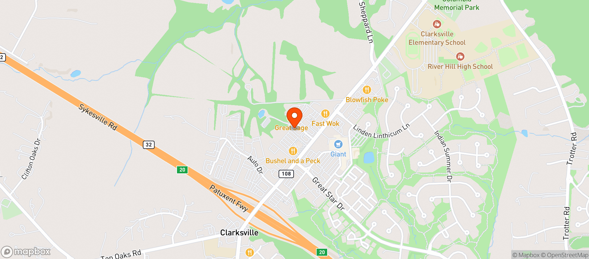 Map showing Anthonys New York Pizza And Pasta
