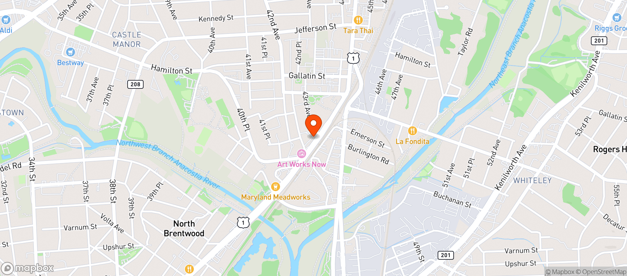 Map showing Streetcar 82 Brewing Co