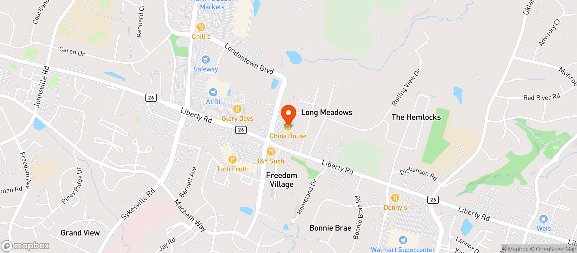 Map showing Total Discount Liquors