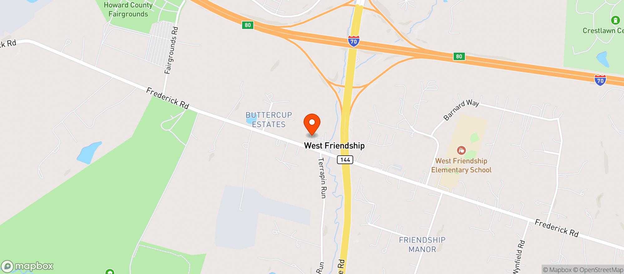 Map showing Friendship Liquor