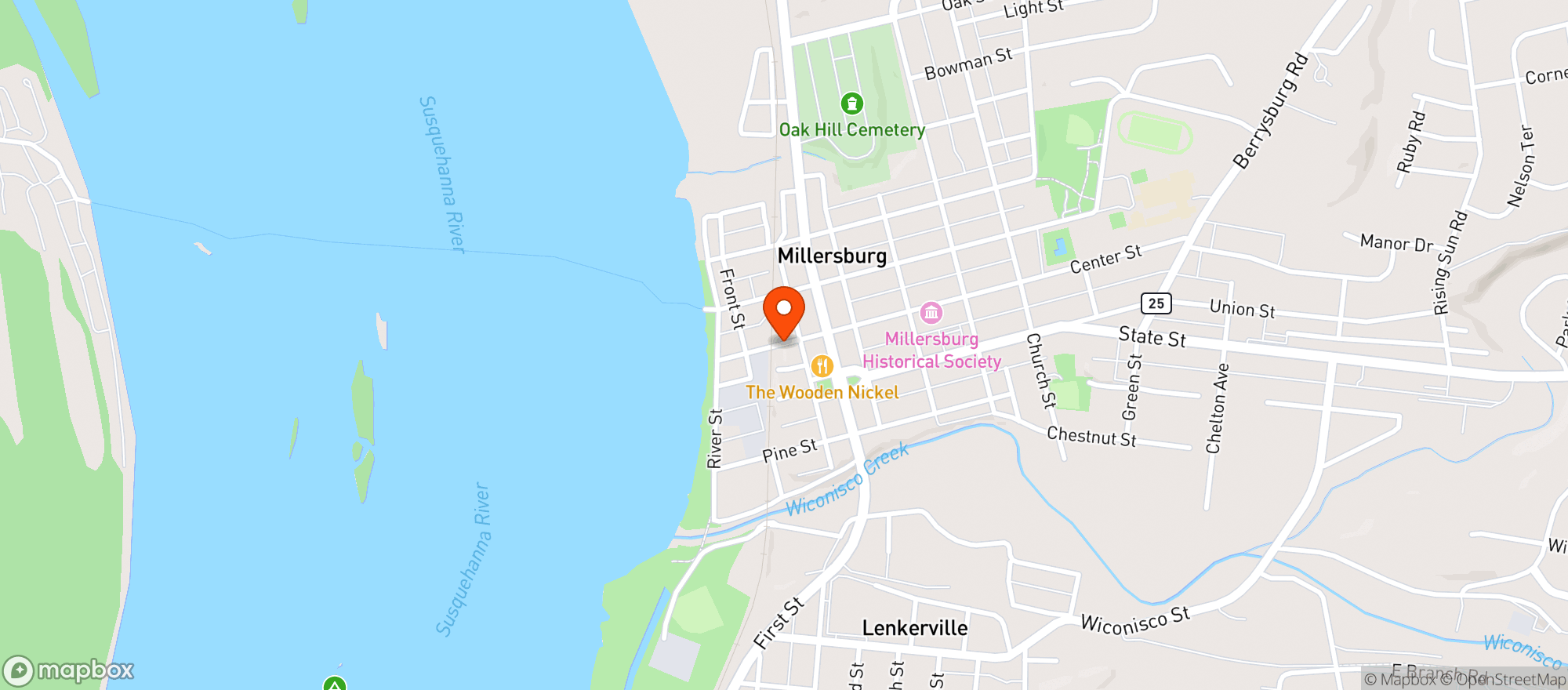Map showing Maxs Grille & Sports Bar