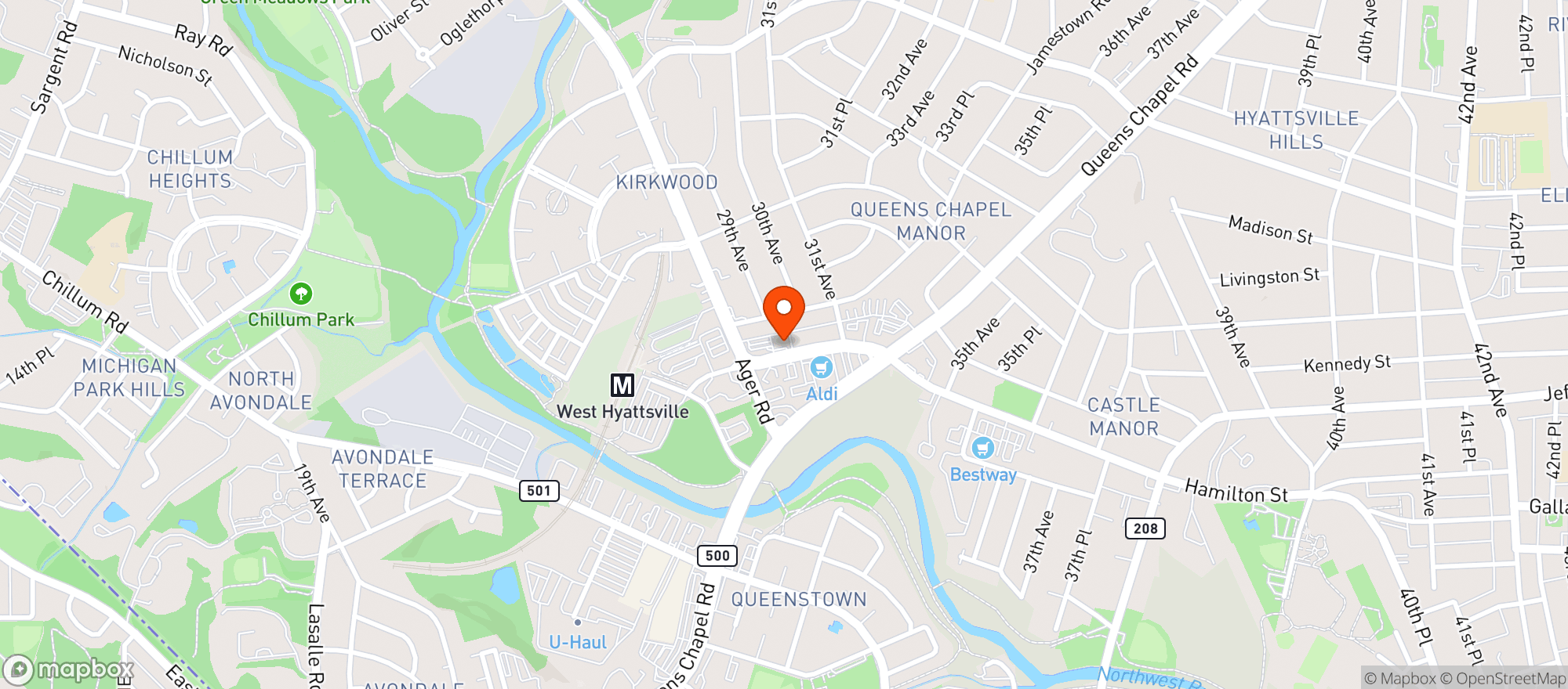 Map showing Rickers Beer & Wine