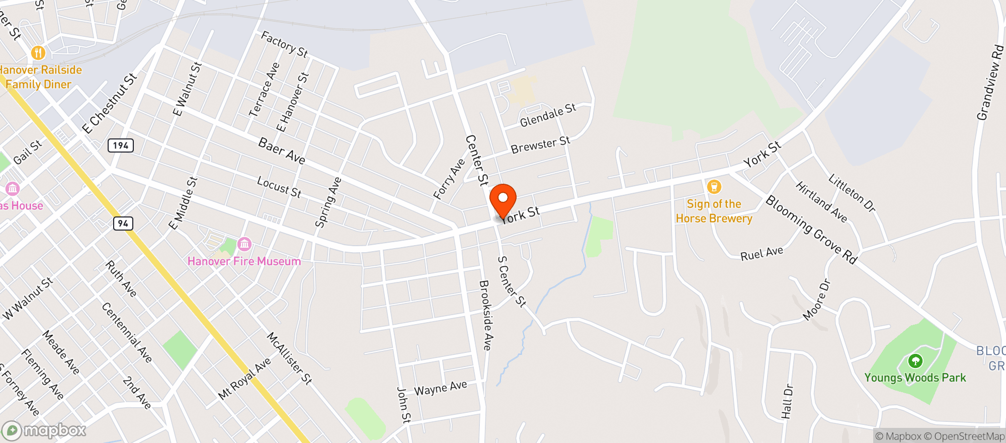 Map showing York Street Beverage
