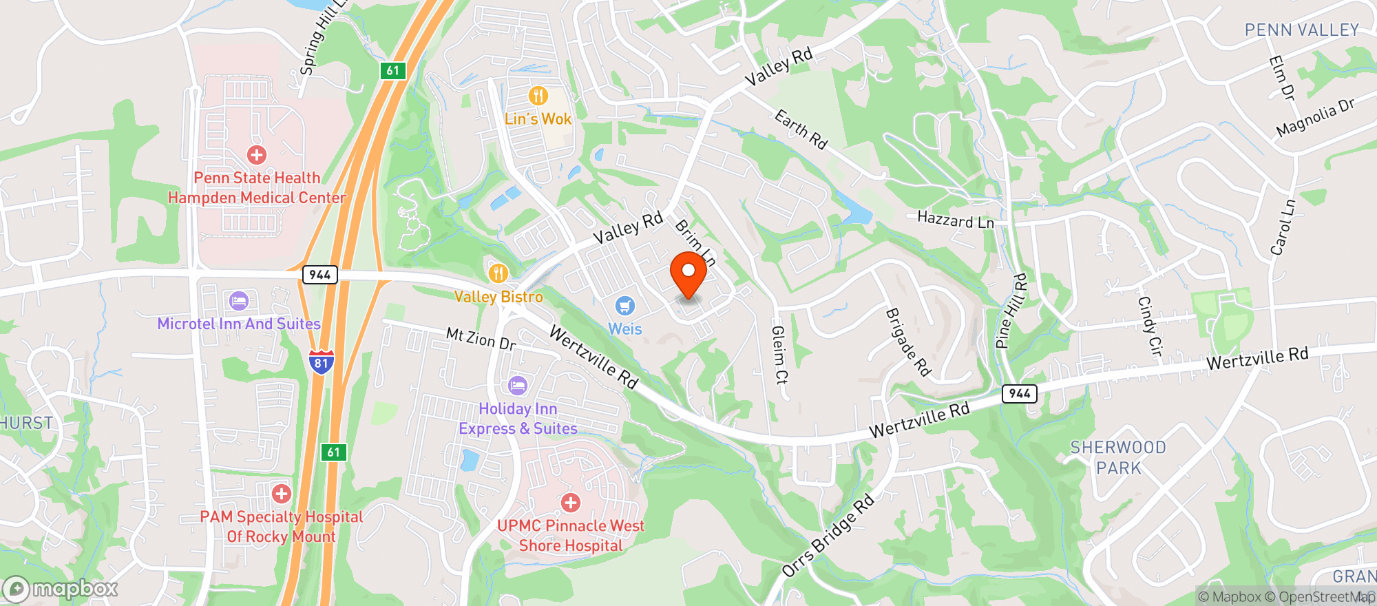 Map showing Als Of Hampden