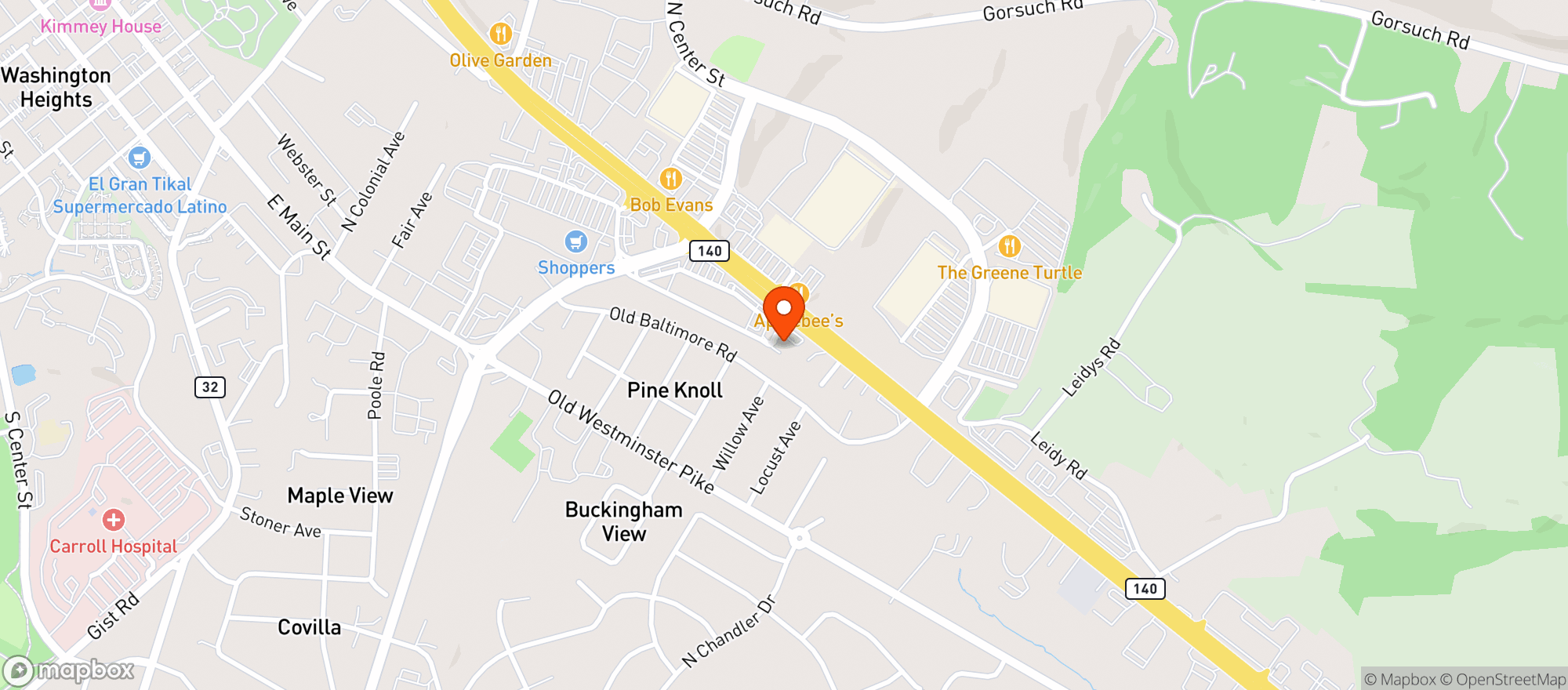Map showing Vitamin Shoppe - Westminster
