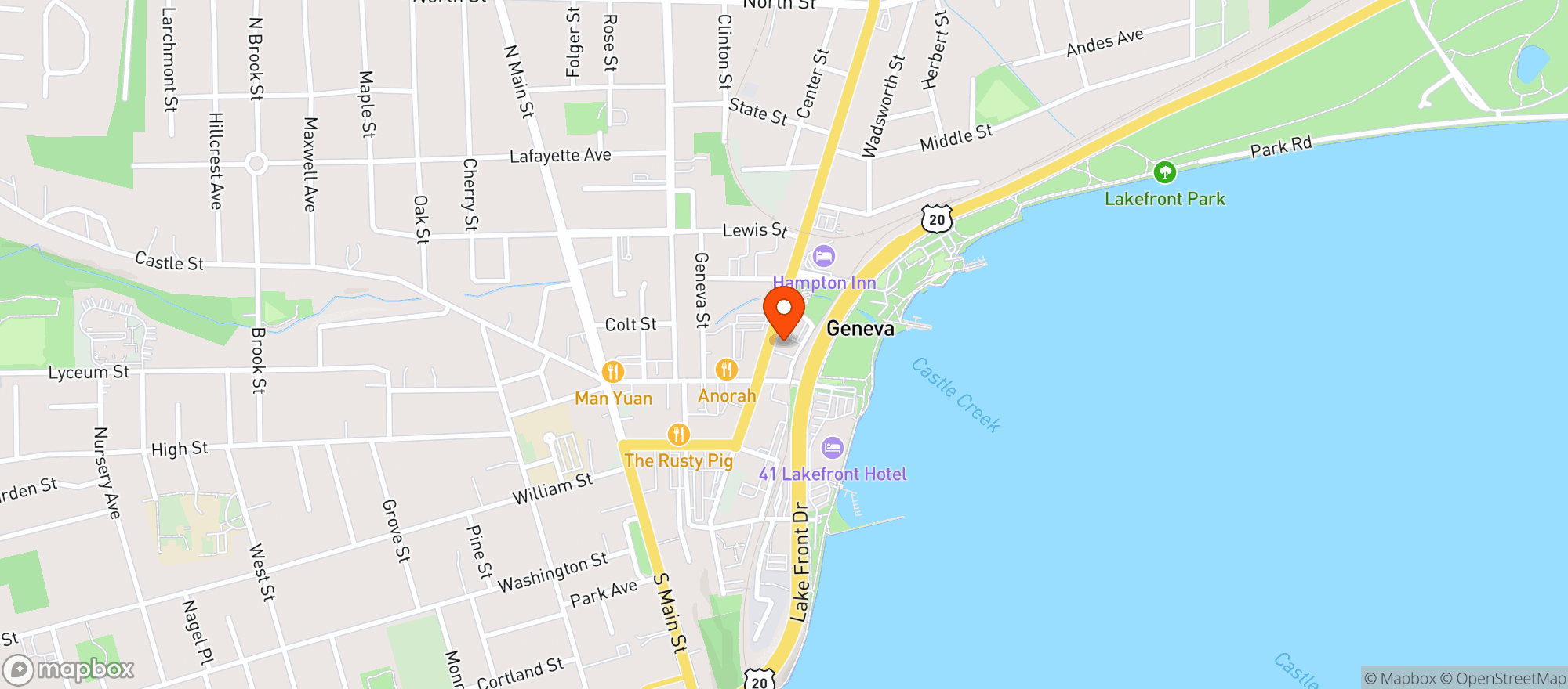 Map showing Taqueria Los Amigos
