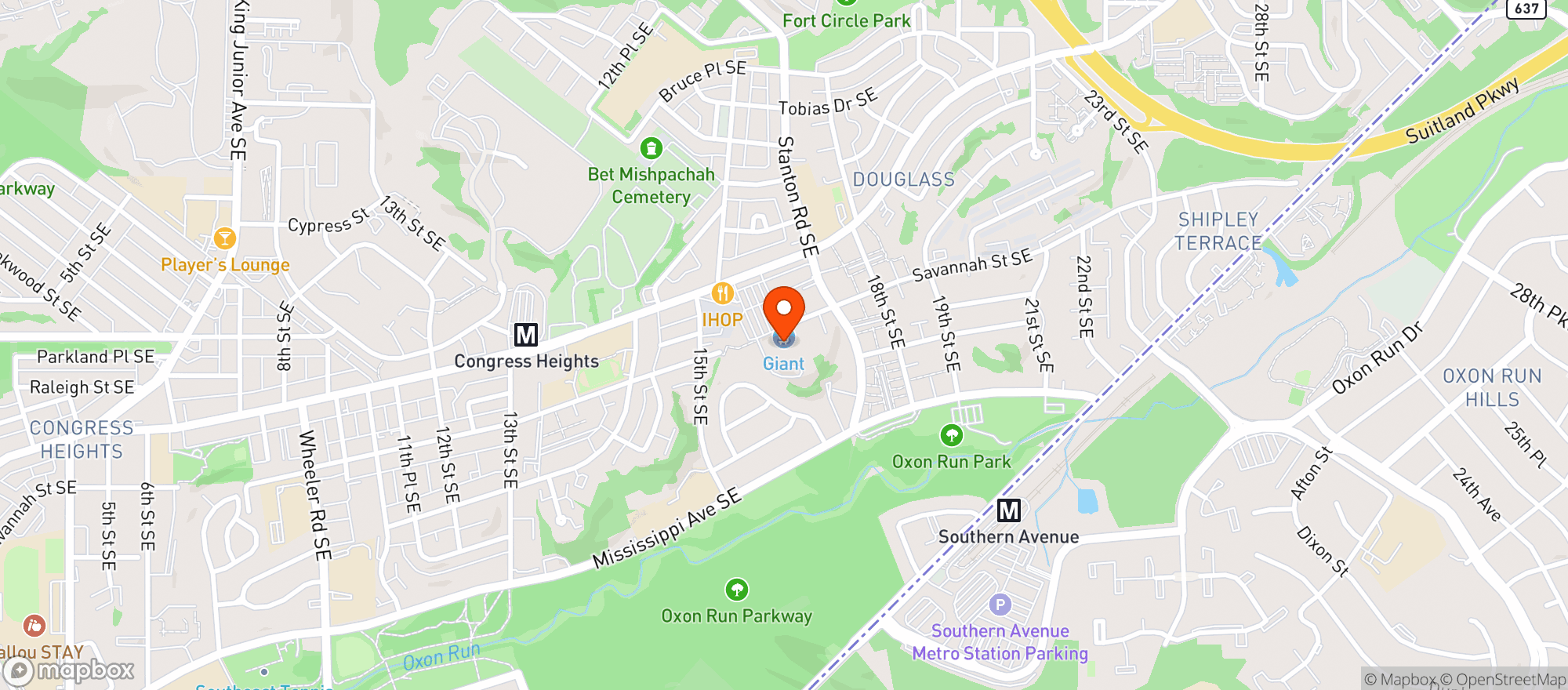Map showing Giant