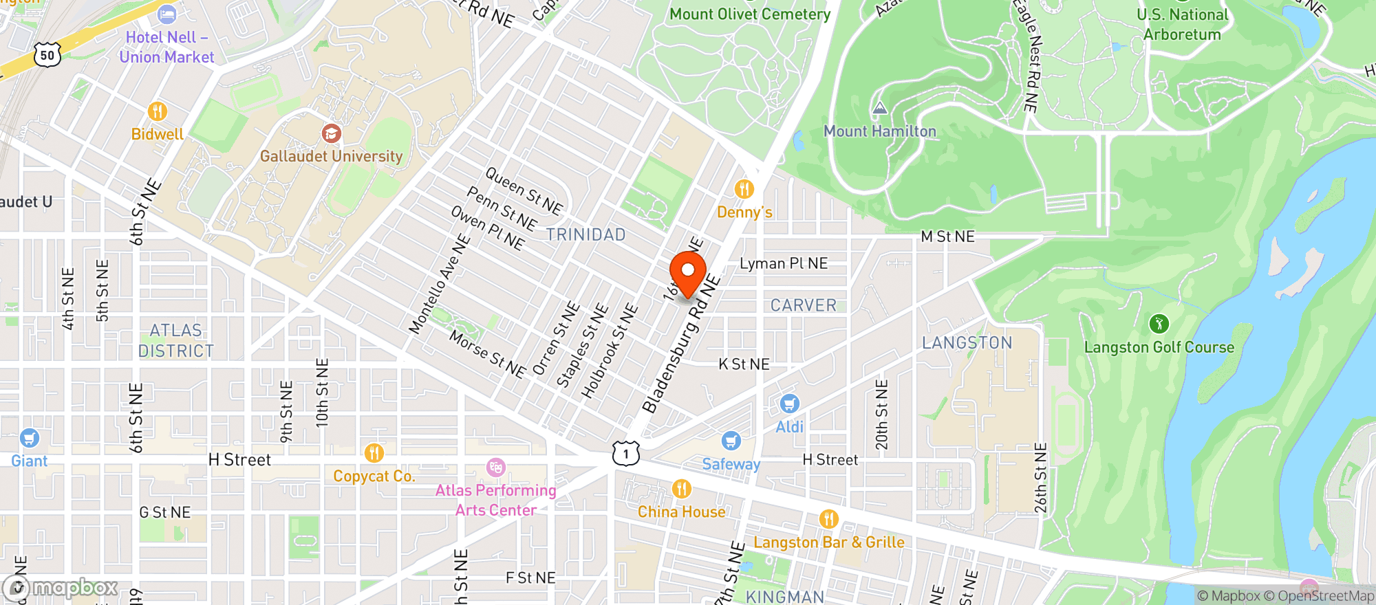 Map showing Mudricks Supermarket