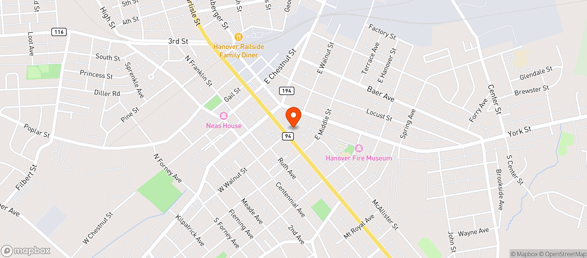 Map showing The Winners Circle Lounge
