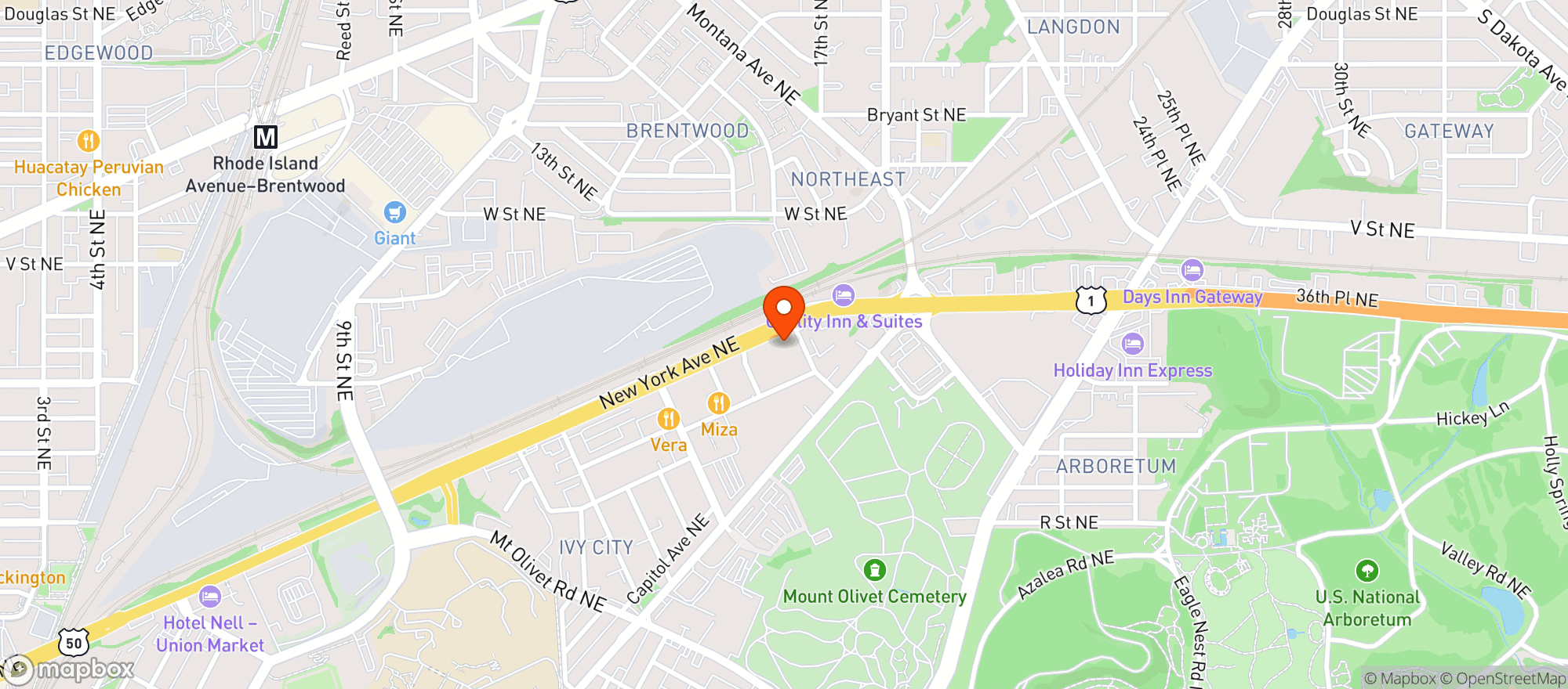 Map showing Target