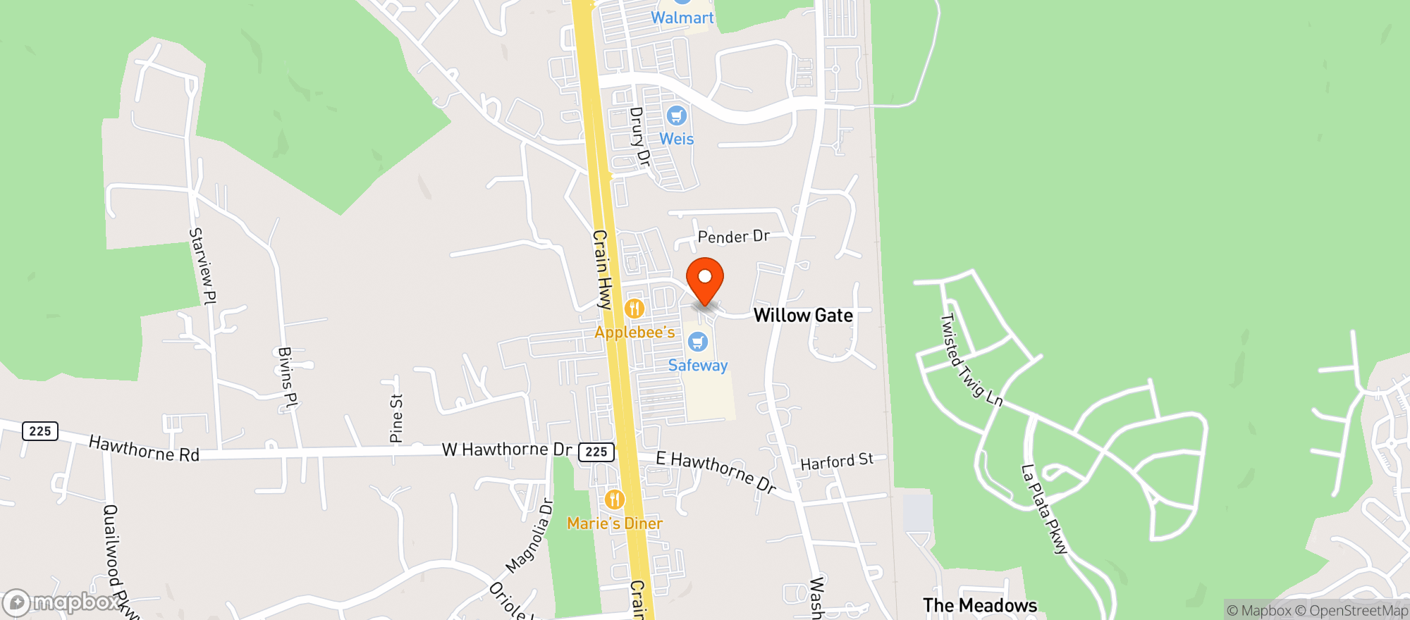 Map showing Target