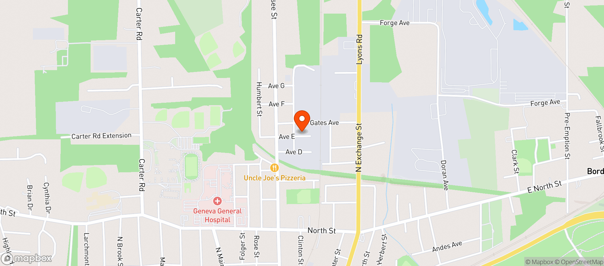 Map showing The Cracker Factory
