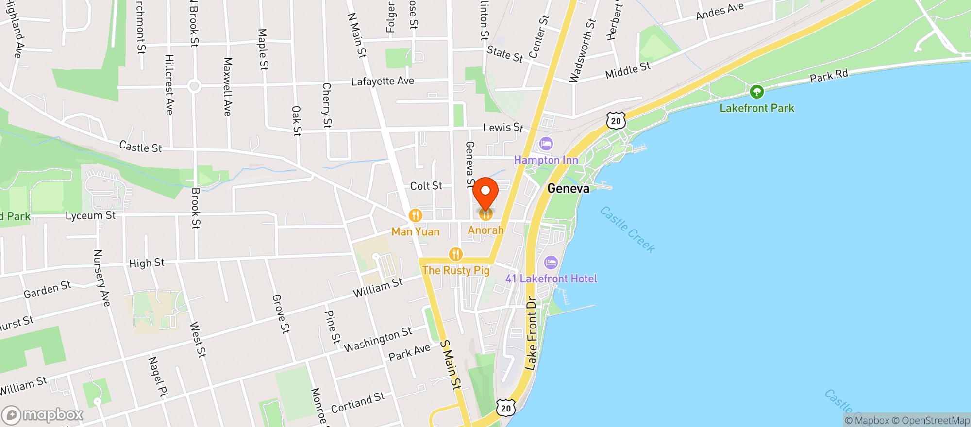 Map showing Anorah