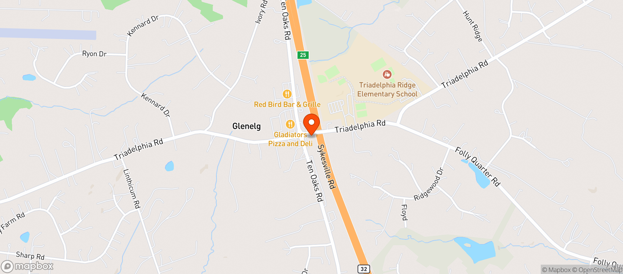 Map showing Olde Tyme Liquors