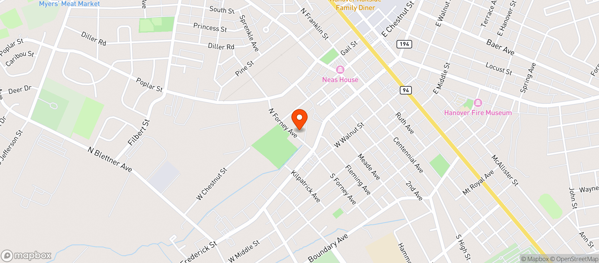 Map showing Elks Lodge #763