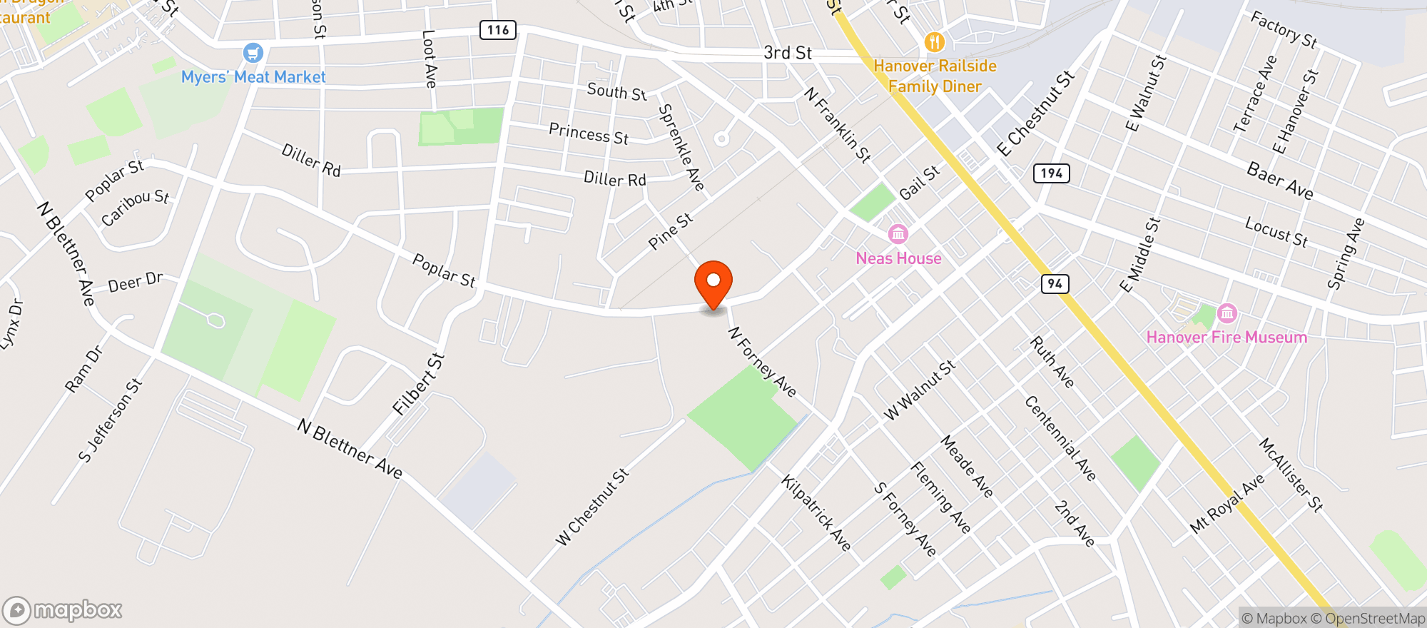 Map showing Avalon Ale House