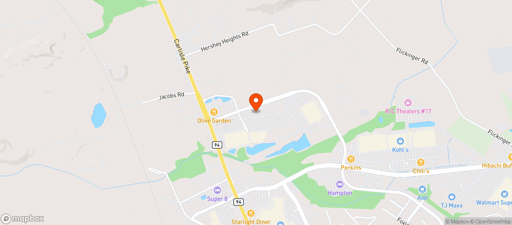 Map showing Buffalo Wild Wings Gril #397