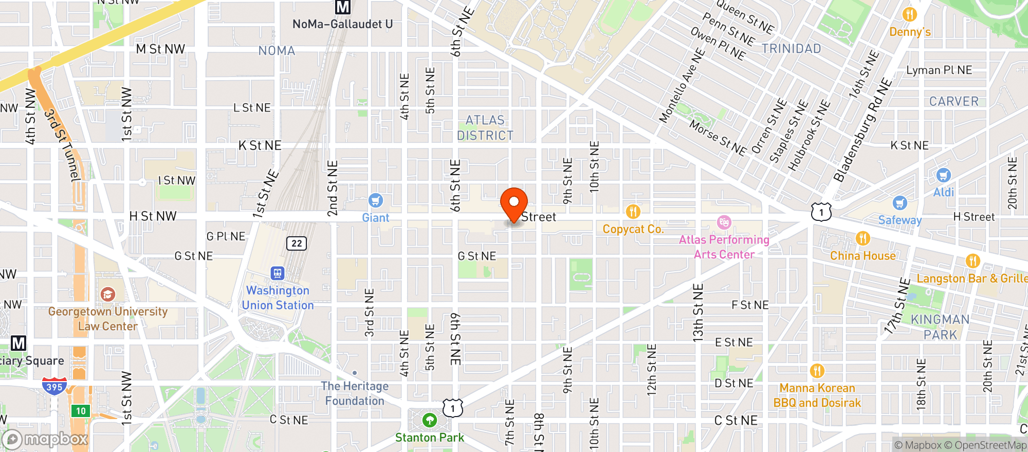 Map showing Taqueria & Rosticeria Fresca