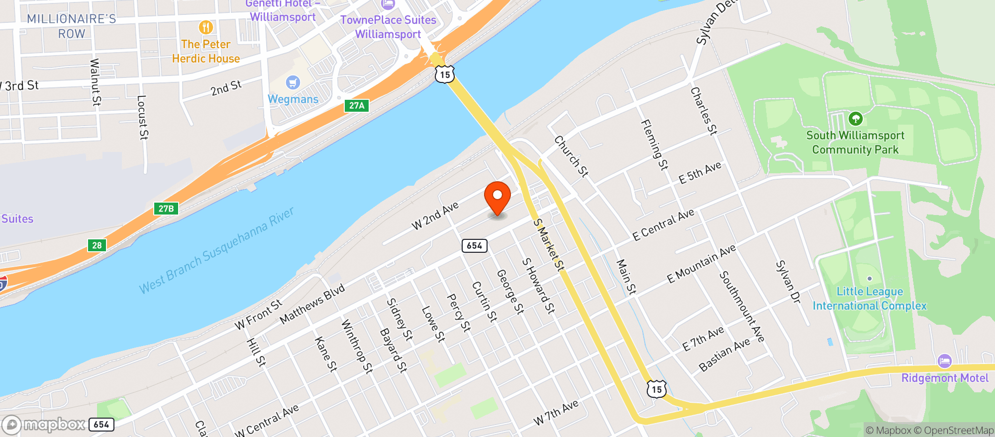 Map showing Southside Beverage