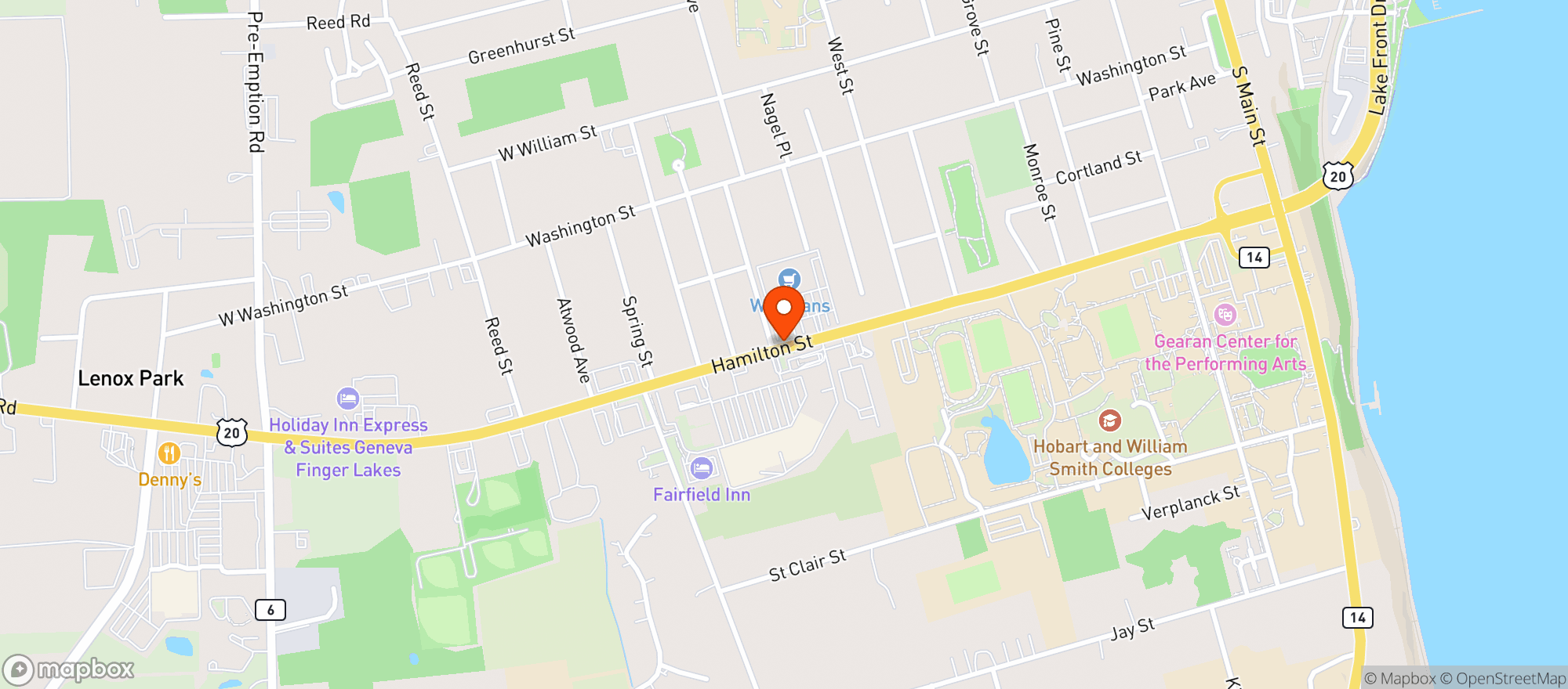 Map showing Wegmans