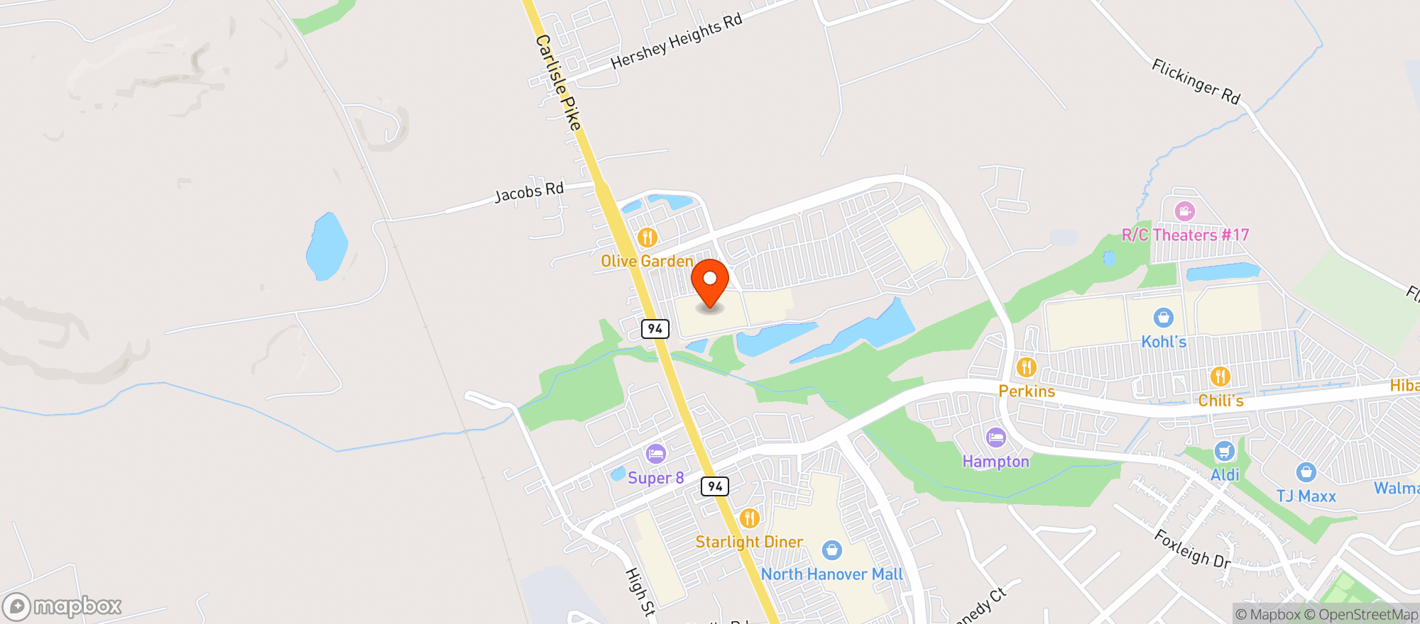 Map showing Target