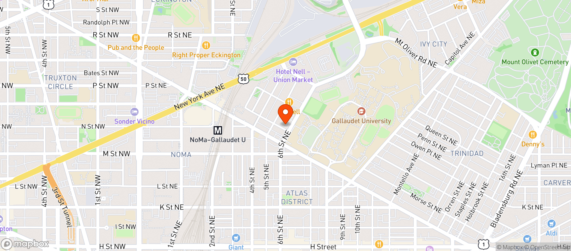 Map showing Cordelia Fishbar