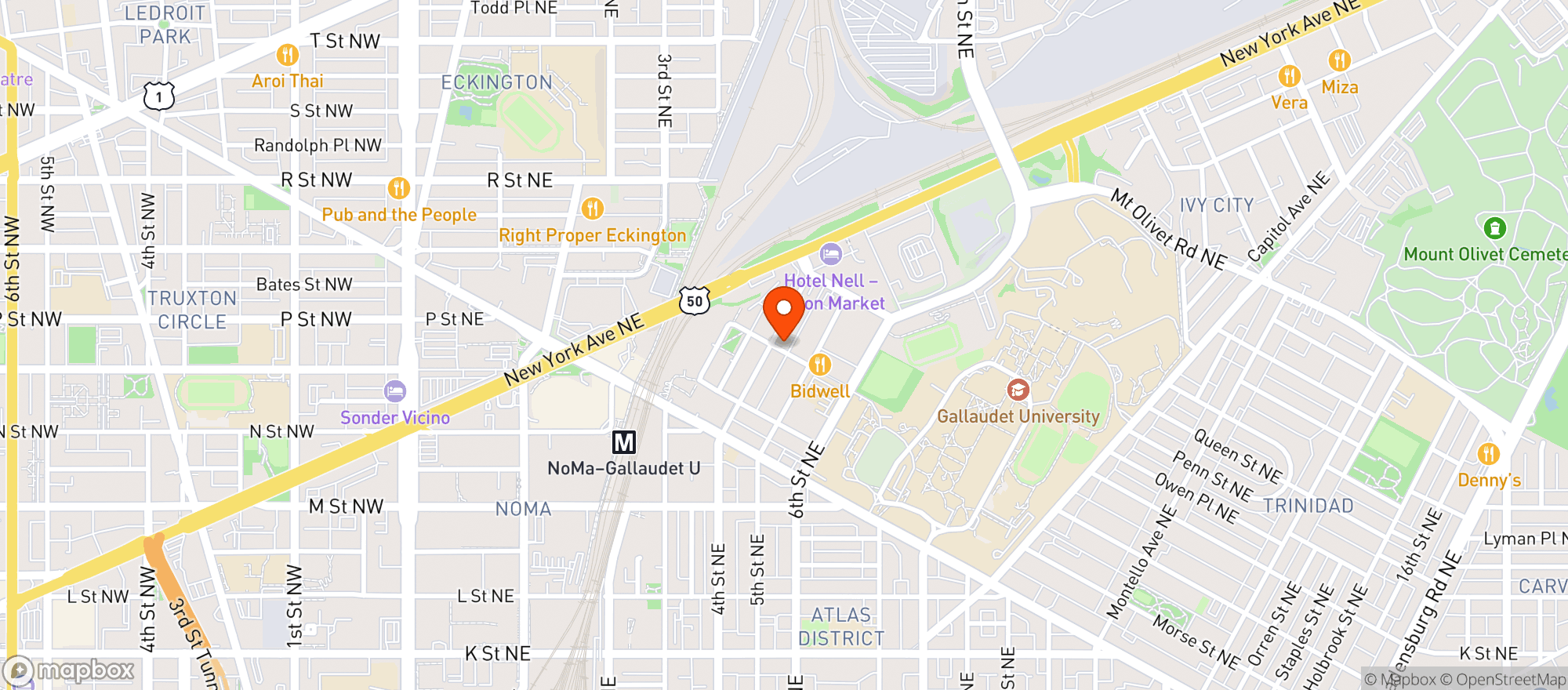 Map showing Last Call