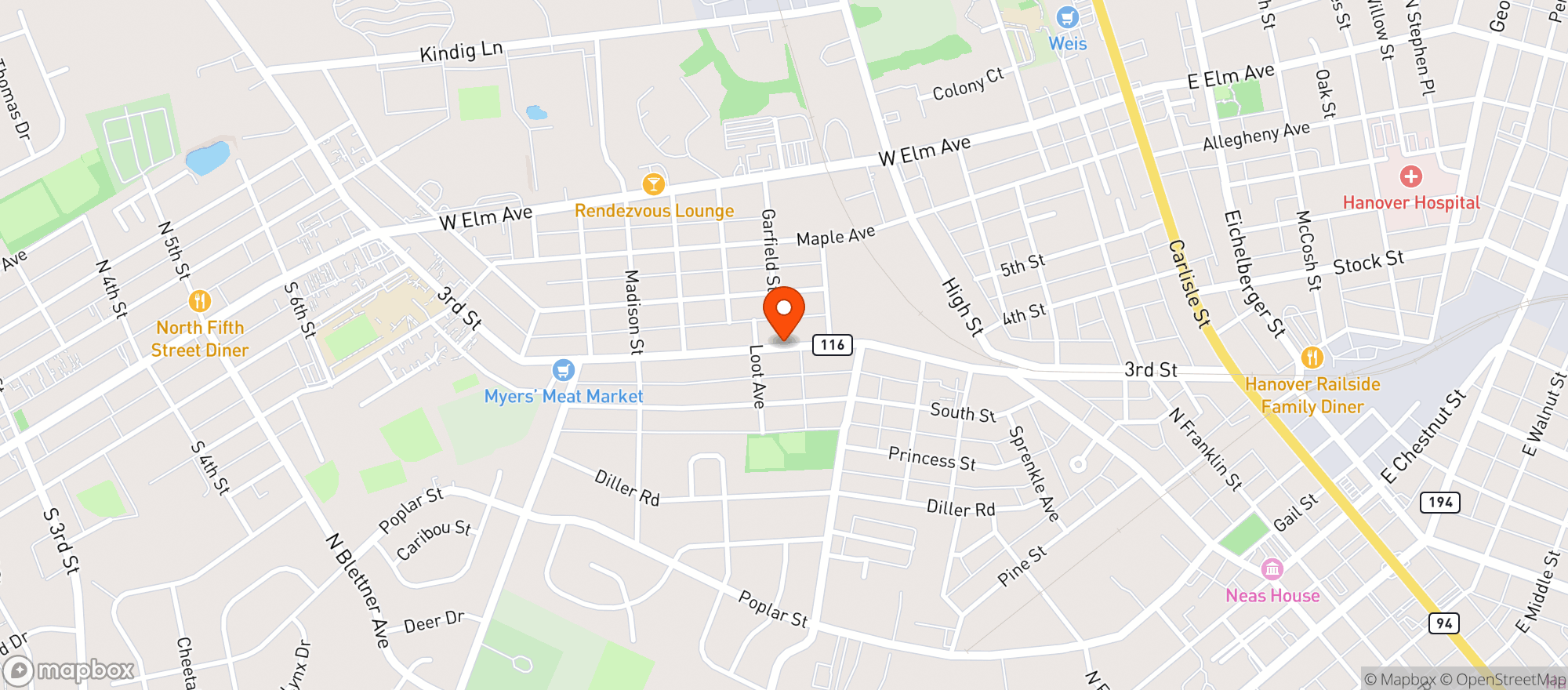 Map showing Midway Tavern