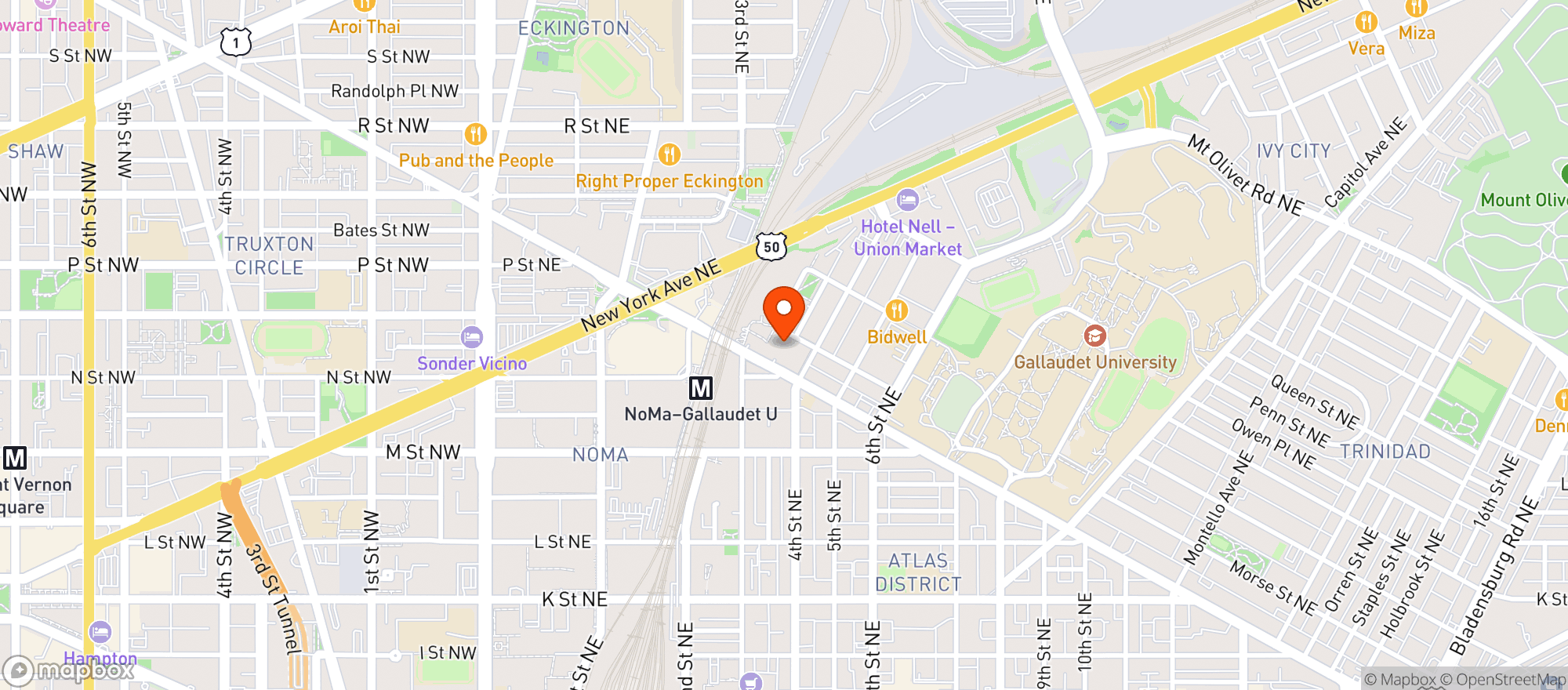 Map showing Shop Made In Dc