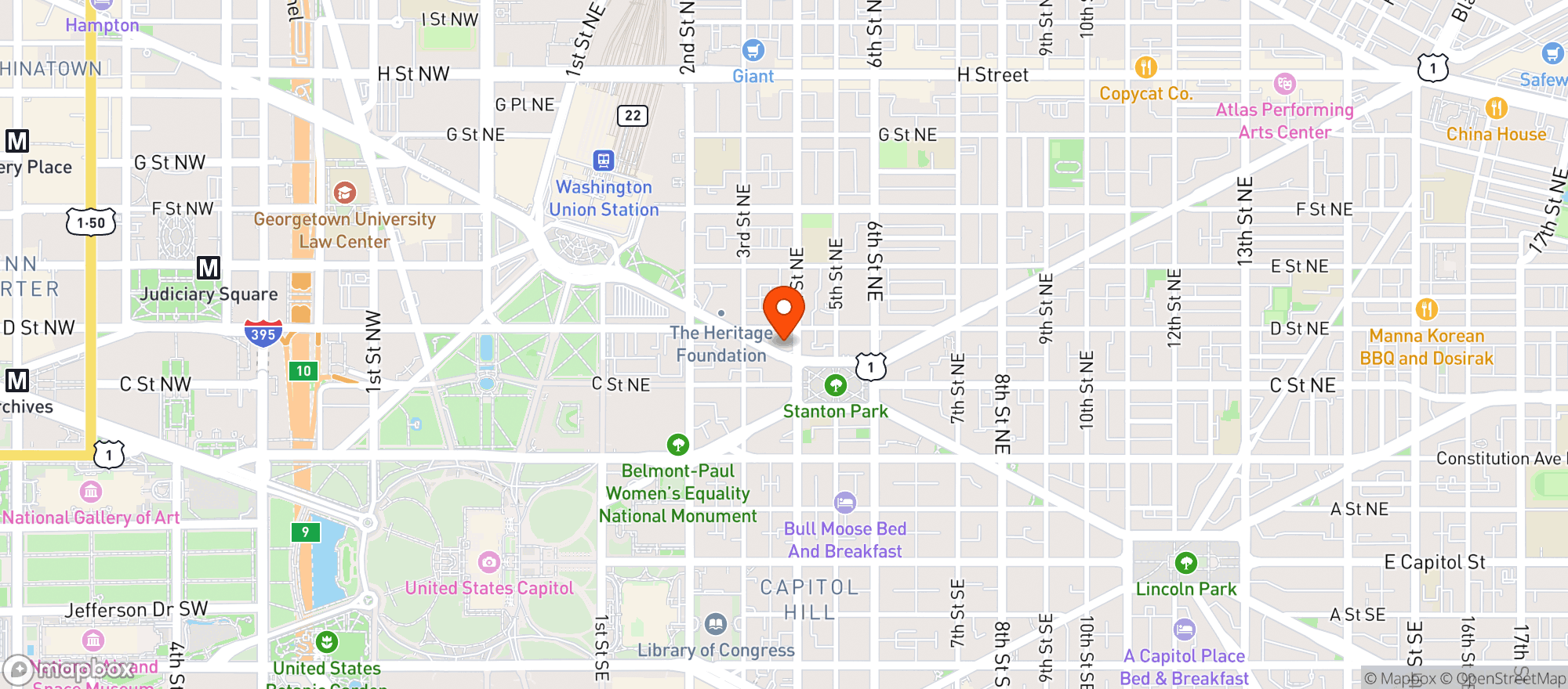 Map showing Cafe Berlin