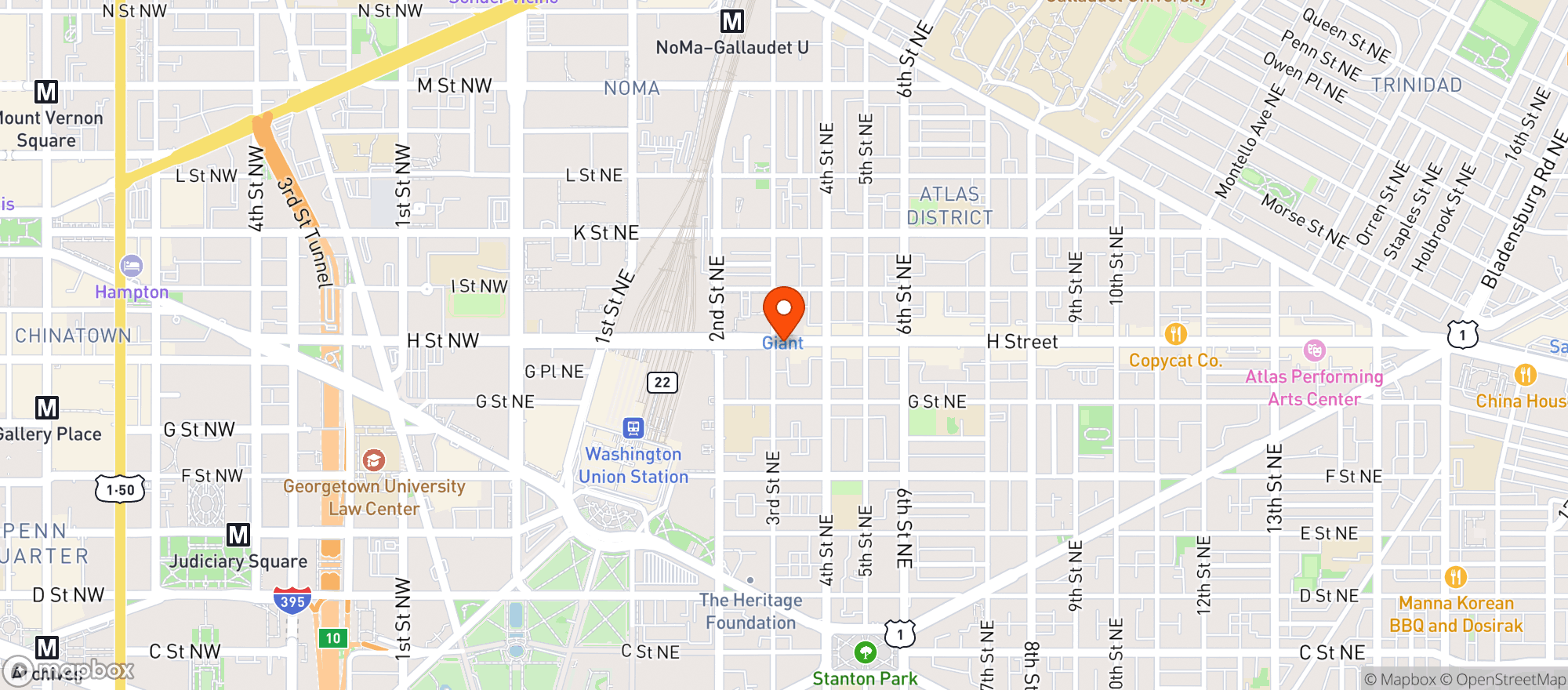 Map showing High Spirits