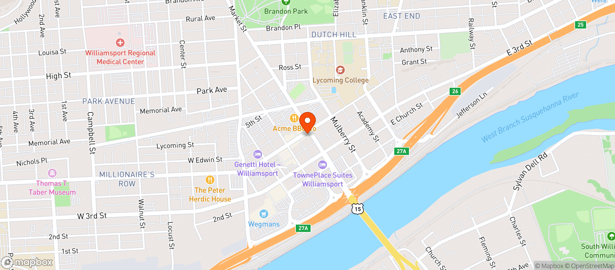 Map showing TACO LOCO