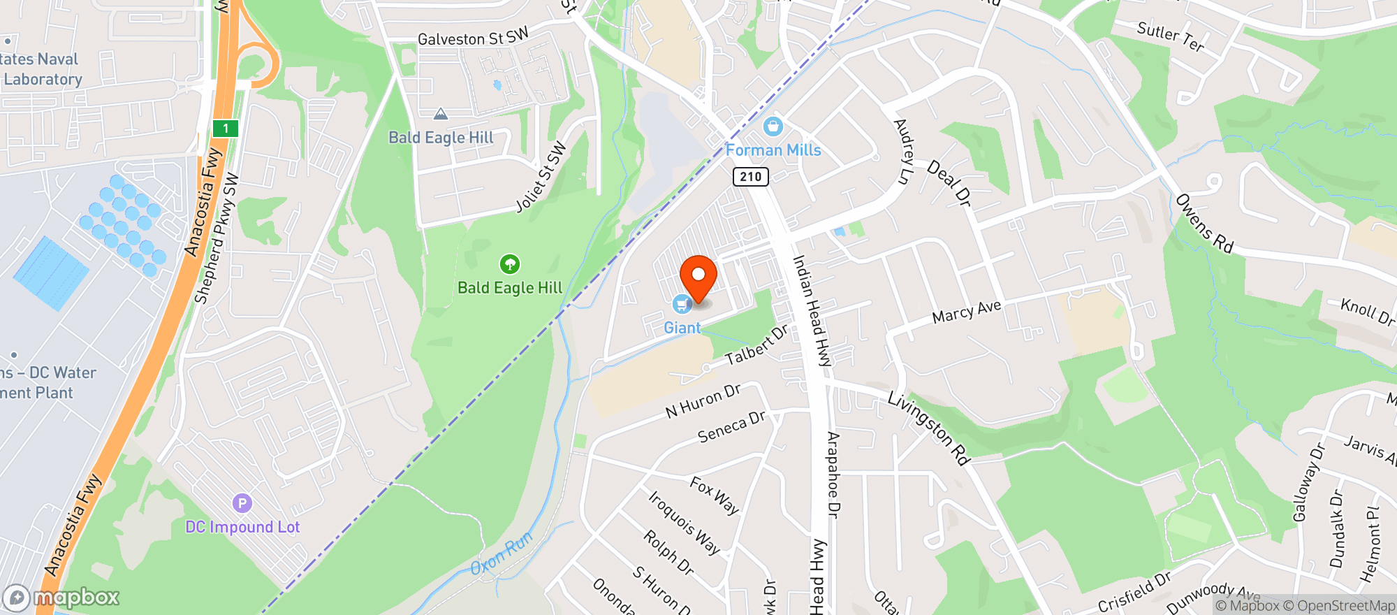 Map showing Giant